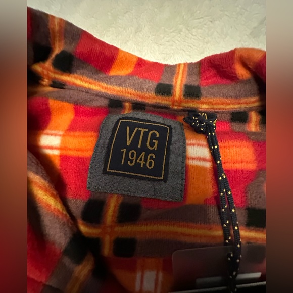 NWT-VTG 1946 Fleece Checkered Zippered Down Mens XL(066) brand new w:/tags - Picture 8 of 11